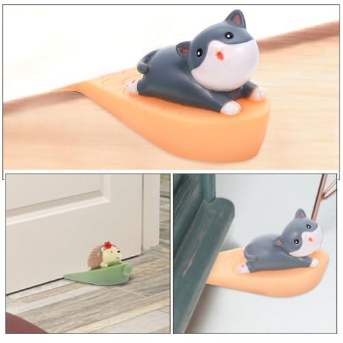 Butée de porte chat et hérisson déco lot de 4 cales pour la maison - 4