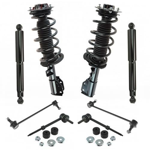 Image of TRQ Front and Rear Suspension Kit Complete Strut & Coil Spring Assembly Shock Absorber Sway Bar Stabilizer Link Compatible with 2008-2010 Saturn Vue