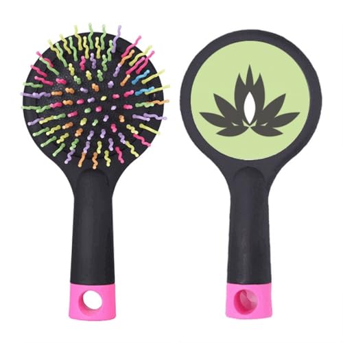 Brosse à cheveux démêlante à coussin d'air motif lotus chinois blanc