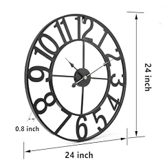 Tatub 24 Inch Retro Metal Wall Clock review image