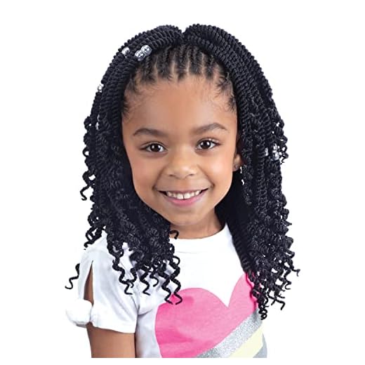 FreeTress Crochet Braids 3X Kids Senegal Twist with Curls 8" (1-PACK, T30)