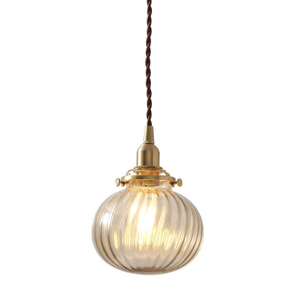 Lustre îlot de cuisine et restaurant minimaliste en laiton à tête unique