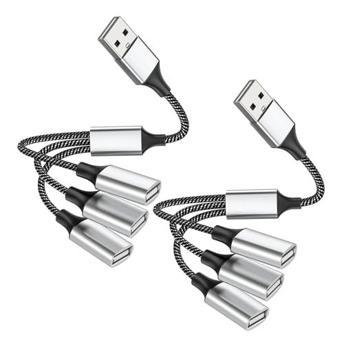 KETSOOBI (2-Packs) USB Splitter Cable 1 to 3, USB 3