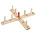 Idena - Ringwurf-Spiel aus Holz mit 9 Spielstäben und 4 Ringen aus Sisal, Geschicklichkeits-Spiel für Kinder und Erwachsene, beliebtes Outdoor-Sportspiel für den Sommer, im Garten oder Park