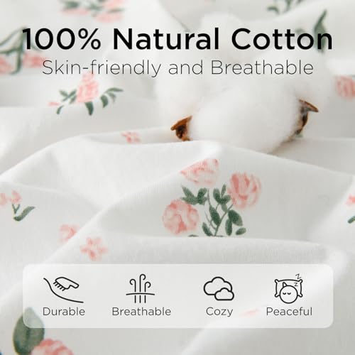 Image of Duomiaomiao 2 Pack 1.0 TOG Toddler Sleep Sack 6-12 Months 100% Cotton Lightweight Baby Sleep Bag with Feet, Breathable Comfy Toddler Wearable Blanket
