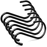 6 Inch Heavy Duty S Hooks Large Vinyl Coated S Hooks for Hanging Plants Non Slip Large S Hooks Black