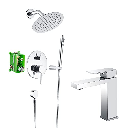 Shower System S3223Ci + Bathroom Faucet S1412Ch #TOP18