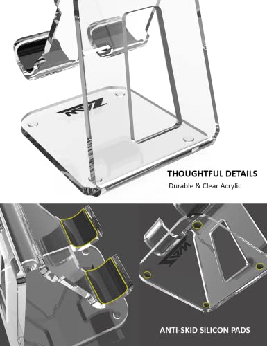 Zaw Acrylic Cell Phone Stand, Office Desk Accessories Clear Phone Stand For Desk, 4Mm Acrylic Phone Holder, Compatible With Iphone 14 Pro, Samsung S21 S20 Smartphones (1Xpack) #TOP4