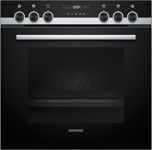 Siemens EQ521KB11, iQ300 Einbau-Herd-Set, Bestehend aus HE517BBS3 Herd, 60 x 60 cm, 3D Heißluft und Schnellaufheizung, EA64RGNA1E Elektrokochfeld, Zweikreis-Kochzone, Bräterzone, Edelstahlrahmen