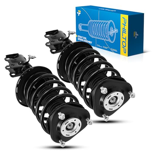 Image of PHILTOP Front Struts for Prius 2010-2015 1.8L, Shock Absorber Complete Suspension 172688+172689, Struts with Coil Spring Assemblies SAA881 2 Pcs | 2010-2015 Toyota Prius 172688,172689 Direct Fit OE Replacement Heavy Duty