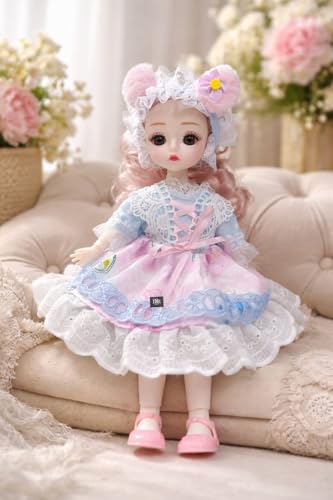 Image of DSR 30 CM Princess Fashion Doll for Girls | Sound Playing Doll with Movable Joints | Beautiful Princess Dress | Lightweight Plastic Toy for Kids | Design as Shown (White)
