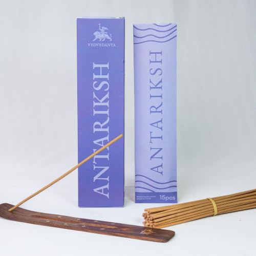 Image of Antariksh Luxury Incense Sticks | 60 Bambooless Incense Sticks | Pure Sheesham Wood Stand | Long Lasting Fragrance | Complete Sensory Journey | Ethically Crafted | Pack of 4