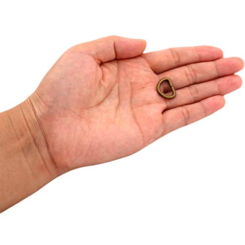 Bikicoco Metal D-Rings Buckle, 1/2 Inch Non-Welded For Webbing Sewing Diy - Bronze - Pack Of 150 #TOP2