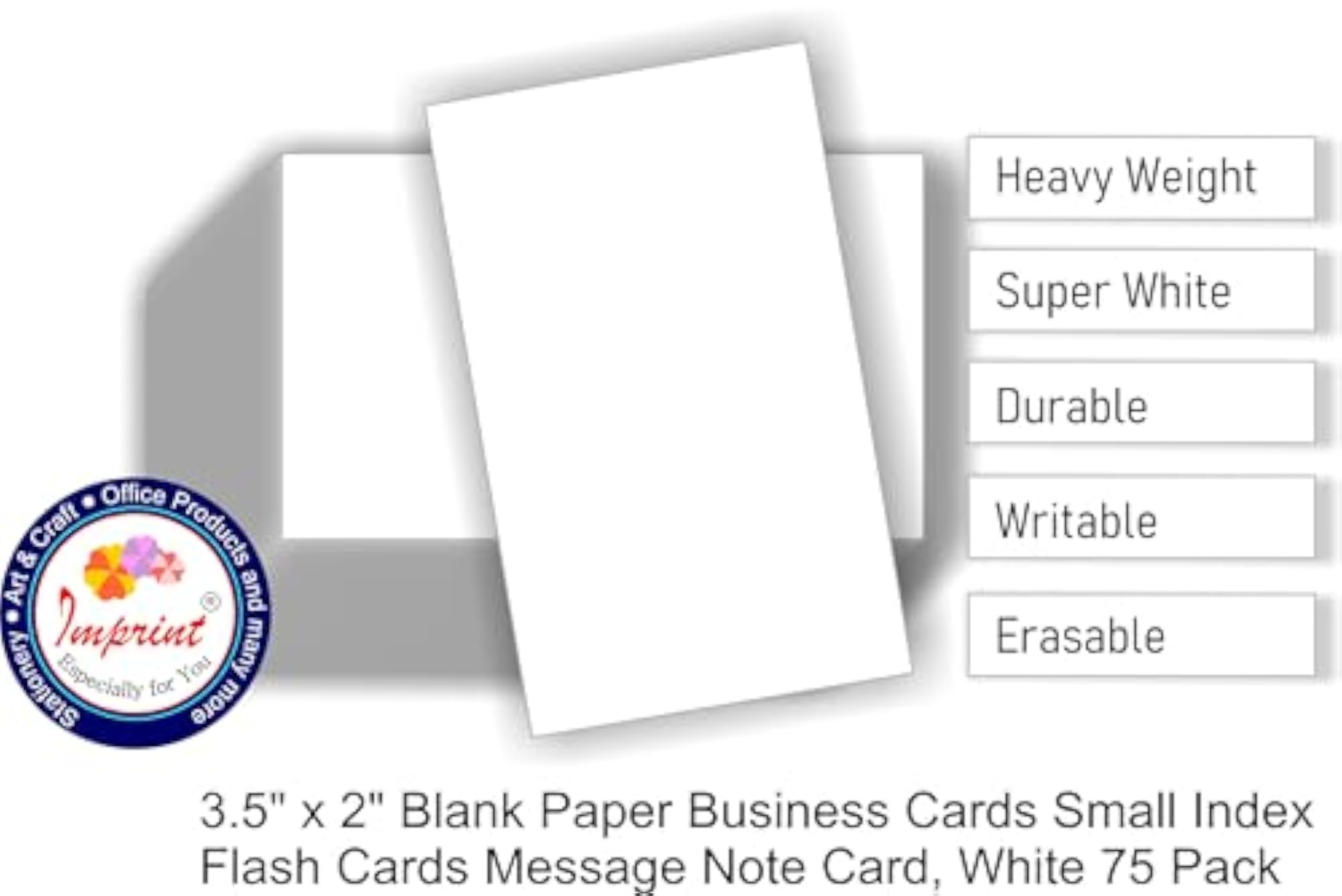 75 Card Paper Business Cards Blank for Home & Office Use
