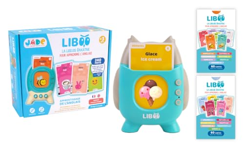 J.A.D.E - Liseuse Liboo - Français - Anglais - 240 Mots - 141509 - Jeu Educatif - Multicolore - Plastique - Piles Incluses - Vocabulaire - Apprentissage -...