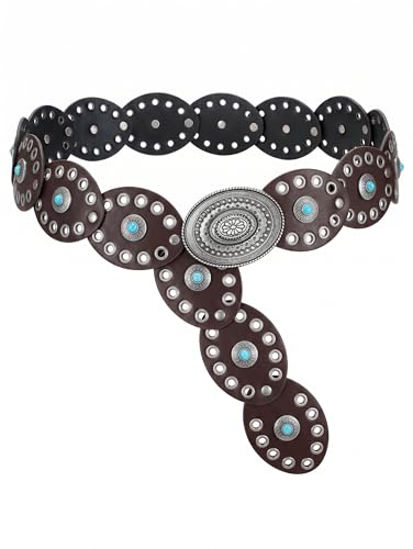 Ceinture turquoise boho femme pour tenues de campagne et festivals