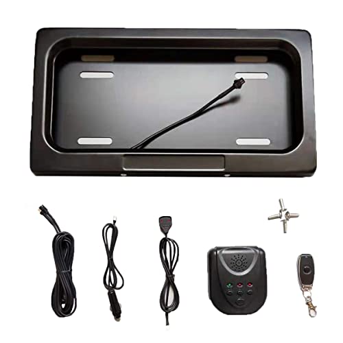 Upgraded Electric Hidden License Plate kit,License Plate Hider Gadget ， Upgraded Remote Control, Hidden Shutter Cover, Roller Shutter Cover (1 pcs)