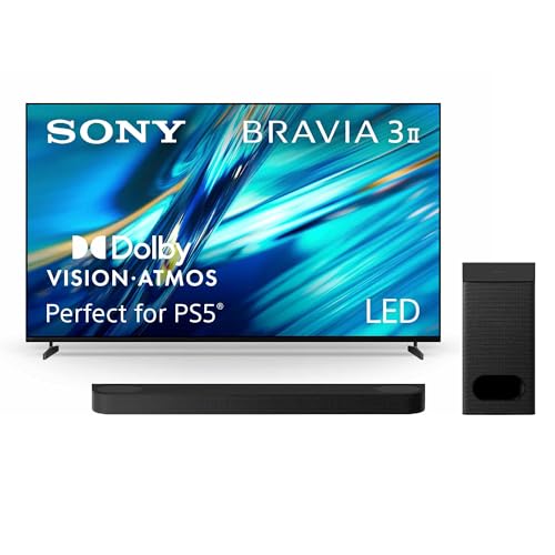 Image of Sony BRAVIA 3 II 85-Inch 4K Ultra HD LED Smart TV (K-85XR30M2) with BRAVIA Theater Bar 6 3.1.2ch Sound Bar and Included Wireless Subwoofer Bundle