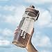 Gourde sport d'eau de 1,5 l, Gourde d'eau de vélo, sans BPA, étanche, unisexe pour la course, le cyclisme, le travail et la salle de sport, bouteille eau d'eau avec affichage en millilitres