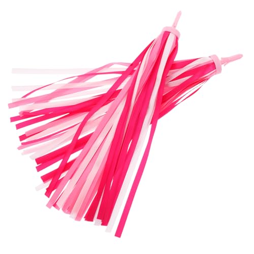 1ペアカラフルな子供用自転車ストリーマー スクーター用ハンドルバーデコレーション 取り付け簡単な風車デザイン 視認性を高めるおしゃれなアクセサリー