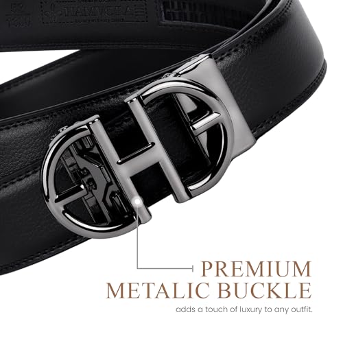 Image of Genuine Leather Belt for Men Formal & Casual Wear - Belts for Men Leather Original, Durable Buckle - Belt for Man - Gift for Husband, Father, Friend