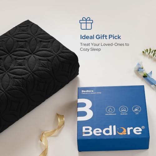 Image of BEDLORE Waterproof Mattress Protector, Queen Size Mattress Pad Noiseless