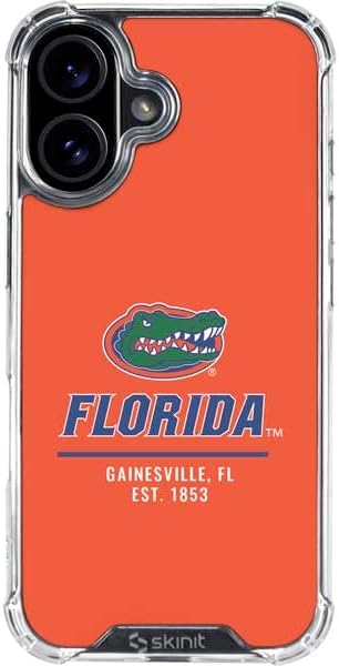 Skinit Clear Phone Case Compatible with iPhone 16 - Officially Licensed University of Florida Gators Mascot Blue Design