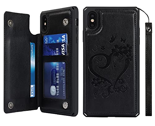 Housse iPhone Xs Max avec porte-cartes et dragonne pour un quotidien actif sans encombre
