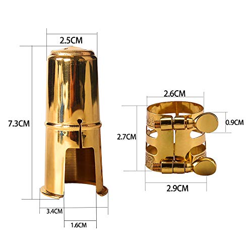 Tempaky Acessórios para saxofone alto sax com bocal tampa ligadura