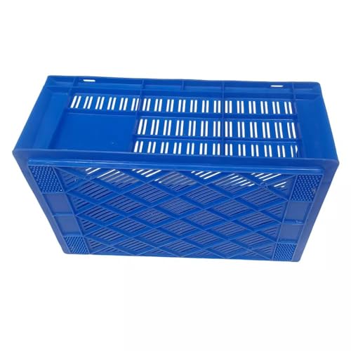 Image of ARISTO Portable and Stackable Plastic Storage Container Box Crate 53200 TP designed for multipurpose storage Blue