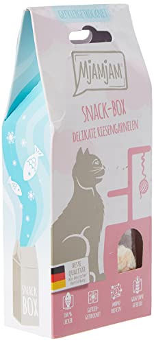 MjAMjAM - Premium Katzensnack - Snackbox - delikate Riesengarnelen 1er Pack (1 x 25 g), naturbelassen ganz ohne synthetische Konservierungsstoffe