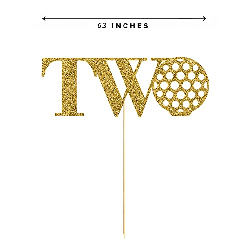 Gold 1St Birthday Golf Cake Topper, Glitter First One Year Birthday Party Cake Topper, Party Decoration #TOP2