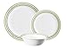 Produktbild CORELLE Dinnerware, Glas, Grün/Grau, 12-Piece