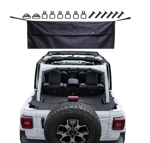 Image of GPCA Cargo Cover for Jeep Wrangler 2018-2026, JL 4-Door Softtop w /Tailgate