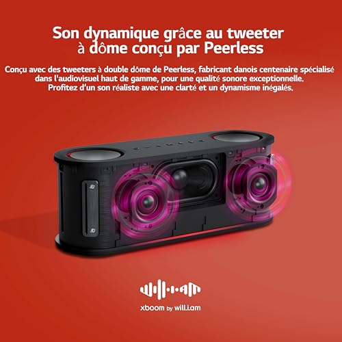 LG xboom Grab Enceinte Bluetooth sans Fil Mini Enceinte Bluetooth Étanchéité IP67 Autonomie de 20h Compatible avec Google Siri Alexa - vue 4
