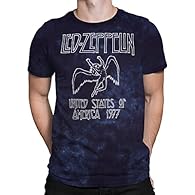 Officially licensed led zeppelin merchandise Hand dyed using fiber active dyes for long lasting wear Taped shoulders for strength and comfort Printed in the USA