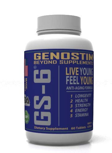 GENOSTIM GS-6 Accelerated Cellular Recovery - Natural Anti-Ageing Protein Peptide Supplement - 60 Tablets
