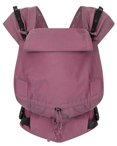 Hoppediz Primeo Babytrage für Neugeborene – Ergonomische Babytrage aus 100% kbA Baumwolle – Bauchtrage, Hüfttrage & Rückentrage – Einfache Babytrage ab Geburt (Mallorca)
