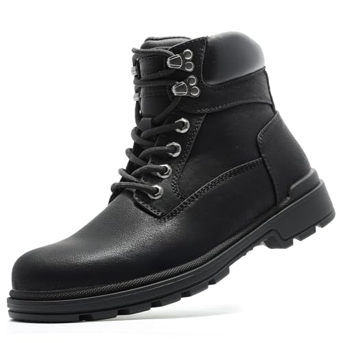 ANJOUFEMME Men's Winter Hiking Boots Waterproof, Anti-Slip Outdoor Climbing Warm Work Trekking Shoes for Men