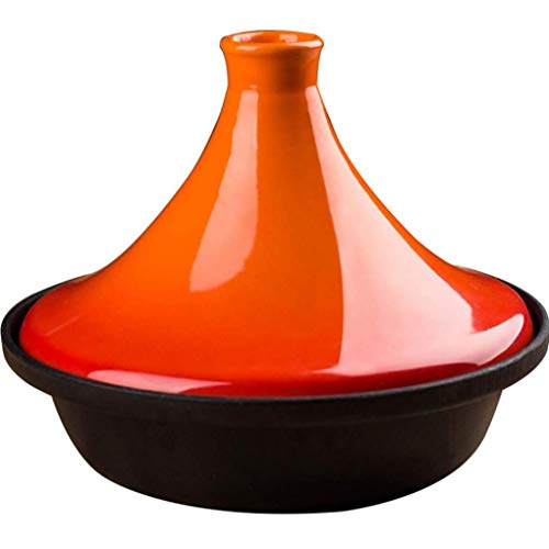 Myyingbin Moroccan Tagine Cast Iron Pot Resistant To Dry Burning High Tightness No Cracking Easy To Clean Tagine Pot For Medium To Extra Large Cooking #TOP13