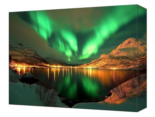 Peinture par Numéro Aurore Lac, une idée de cadeau femme originale pour Noël