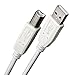 10ft USB Cable for HP Photosmart 5520 e-All-in-One Printer - White/Beige