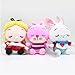 Hanyyj Juguetes De Peluche 3Pcs / Lot 20Cm Alicia En El País De Las Maravillas 2 Alice Cheshire Cat White Rabbit Muñeca De Peluche Suave Colgante para Niños Regalos para Niños