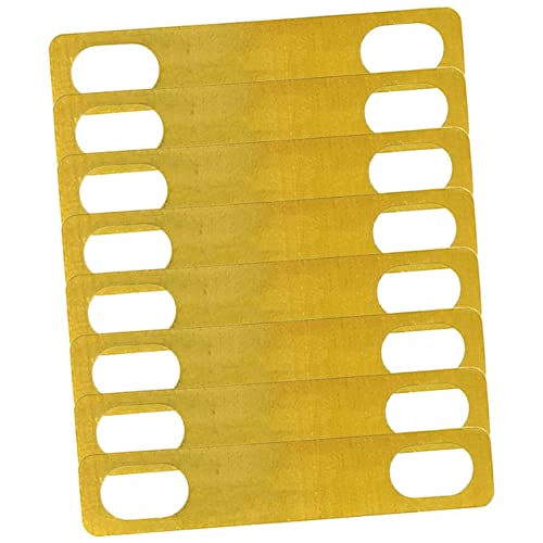 ノーブランド品 8個 ネックパッド ベース クラシックギターチューナー アコースティックギターのサドル ギターナットファイル ギターシム ブラスネックシム 厚さの真鍮シム ギター用品 Golden