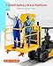 VEVOR Forklift Man Basket, 36 x 36 Inches Forklift Safety Cage Work Platform 1200 lbs Load Capacity, Collapsible Lift Basket with 4 Wheels Device Chain for Aerial Work Lifting Loader