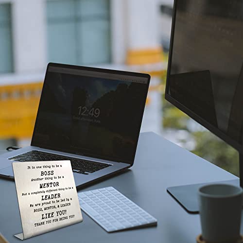 Boss Gifts For Men, Women, Going Away Gifts For Boss, Boss Appreciation Gifts From Employee, Thank You Gift For Boss, Boss Lady, Mentor, Leader, Inspirational Office Decor Plaque Ds-2 #TOP5