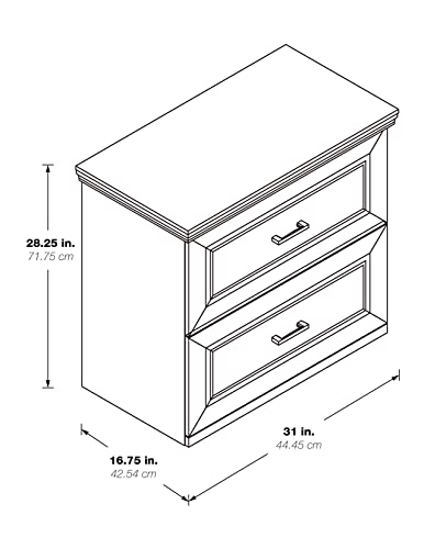 Osp Home Furnishings Jefferson 2-Drawer File Cabinet With Euro-Style Drawer Glides And Lockdowel Fastening System, Lateral, Espresso #TOP2