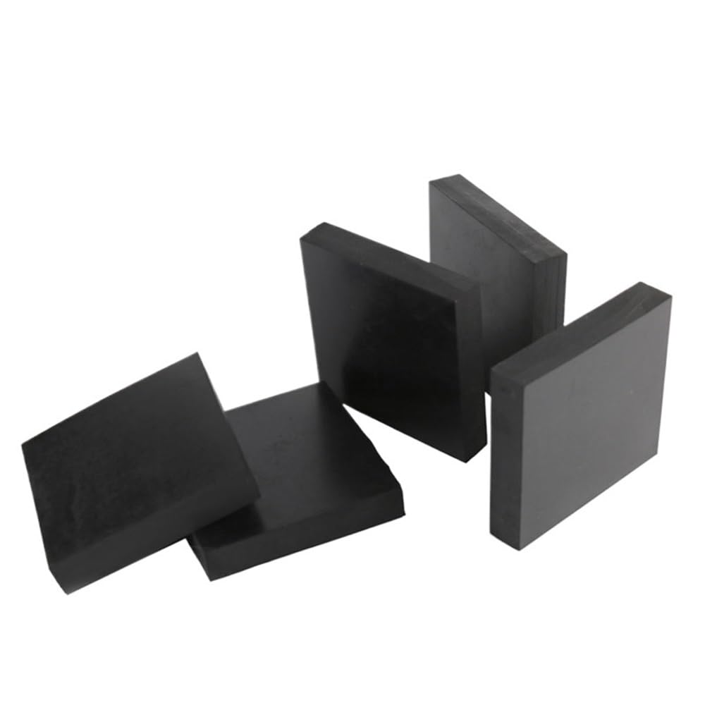 Plaque carrée rigide, blocs de caoutchouc industriel noirs épais 10/15/20/25 mm, coussinet antibruit et anti-vibrations, 1 pièce(200x200x15mm)