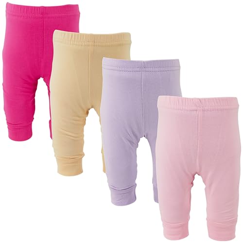 Image of 123 Bear Infant and Toddler Soft Cotton Spandex Boys and Girls Pants Multipacks