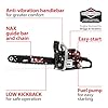 NAX POWER PRODUCTS 500C moteur 61,5 cm3 2 kW Briggs & Stratton produit sous licence guide 20" 50,8 cm système anti-rebond Low Kickback tronçonneuse thermique scie à chaîne